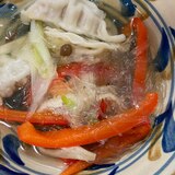 水餃子と春雨のスープ